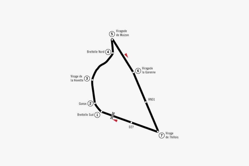 Tracé — Circuit de Reims-Gueux