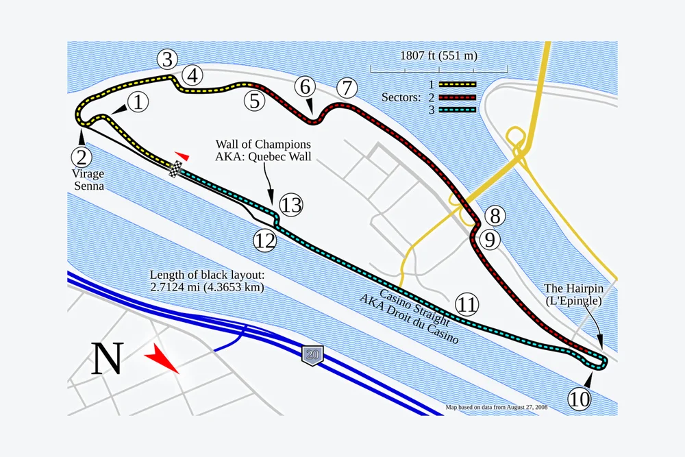 Tracé — Circuit Gilles-Villeneuve