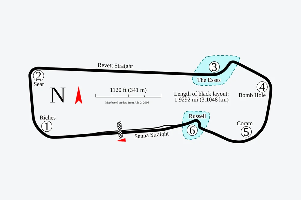 Tracé — Snetterton