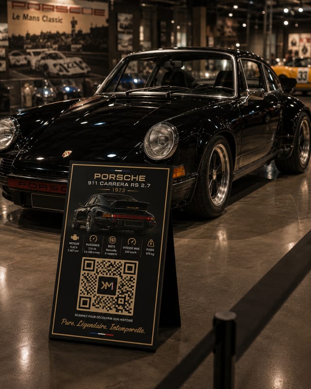 QR Code Kmothor — Chevalet d'exposition
