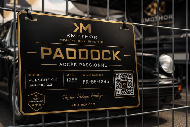 QR Code Kmothor — Plaque de paddock
